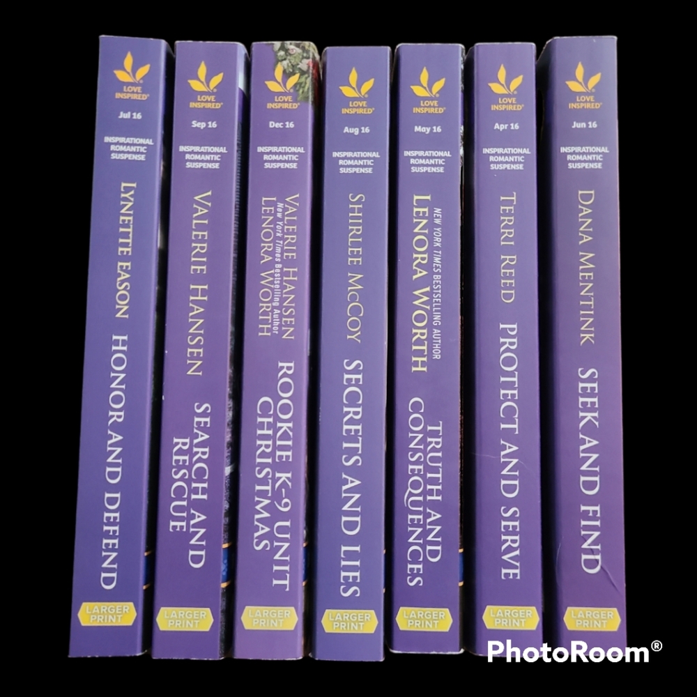 Love Inspired Suspense Rookie K-9 Larger Print 7 Paperback Books